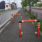 涼風橋自転車止め施工後